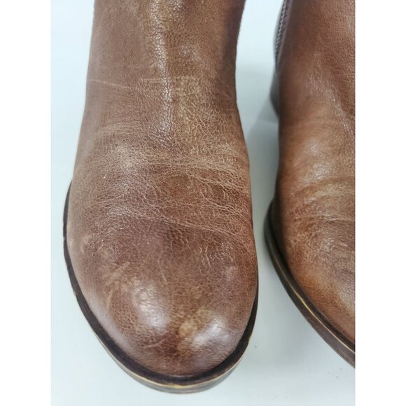 Lucky Brand BASEL Brown Ankle Boots Short Bootie Size 11 M Zip Winter Shoes - Picture 5 of 12